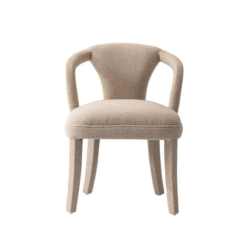 Chaise de salle à manger rembourrée Palmer, Poussière dorée