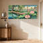 Paix paisible avec lotus et saule, ensemble de 3 impressions sur toile-997128576