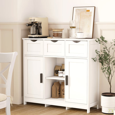Storage Cabinets,Wooden Floor Cabinet,With Drawers And Shelves Storage Cabinets,Accent Cabinet For Living Room,Bedroom,Bathroom Furniture Home Decor by Ophelia & Co.