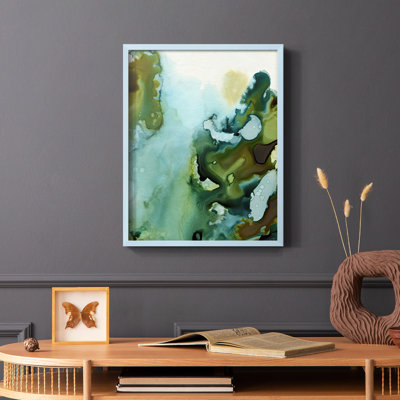 «Water and Earth I», reproduction encadrée - bois massif