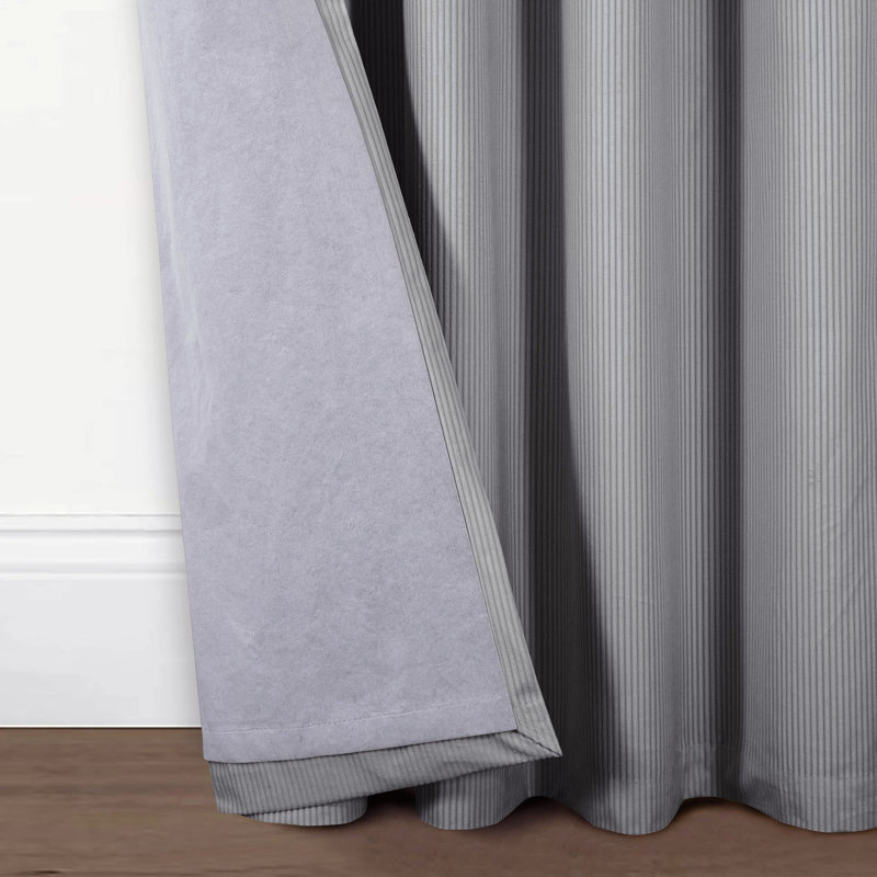 Rylaey Blackout Curtain Pair, Grey, 114cm Width x 137cm Drop