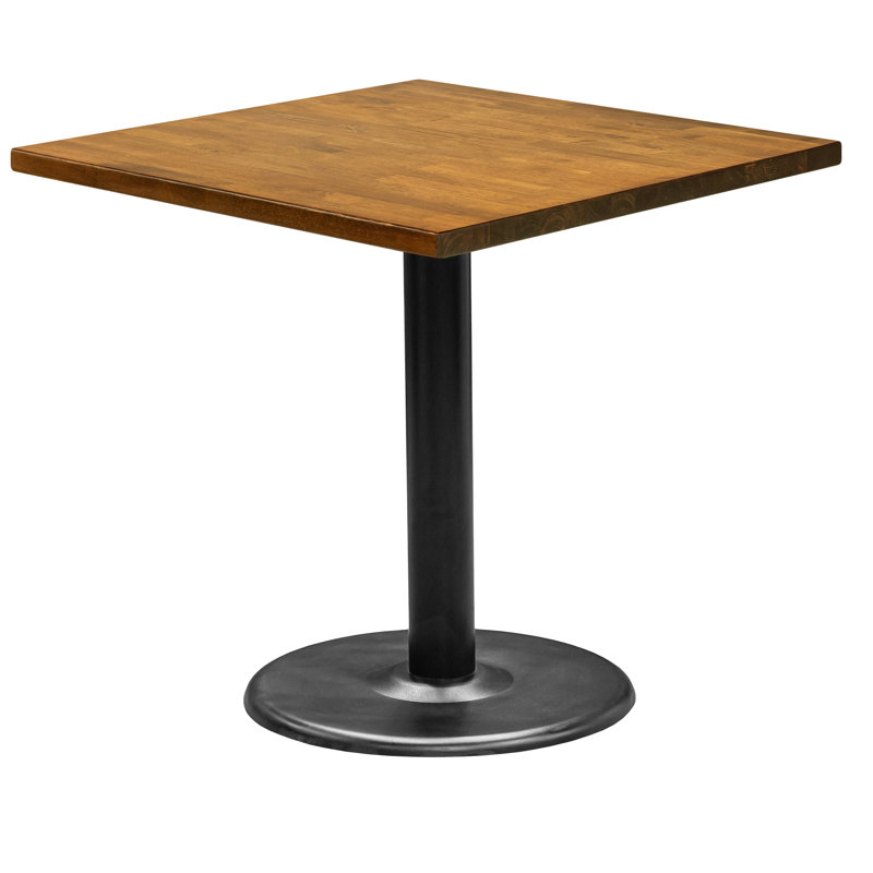 Sophia 4 Person 36"x 36" Square Solid Wood Dining Table, Dark Oak