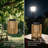 2 Pack Solar Lanterns Outdoor Waterproof with Handle, 12.4 x 7.48 Inch Hanging Solar Lights, Dusk to Dawn Warm White LED for Patio Garden Porch Yard