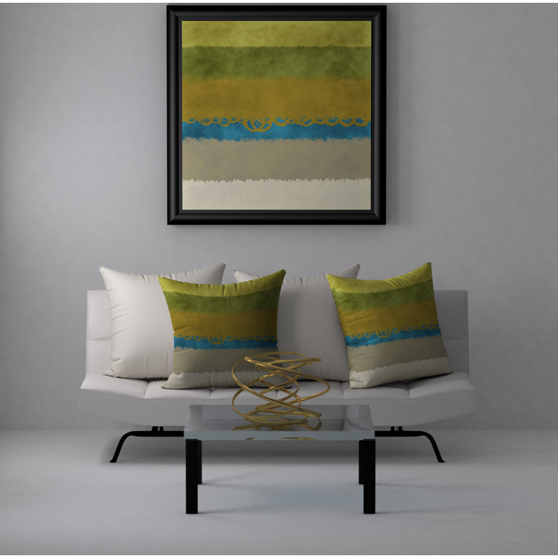 Abstract Throw Pillow, 18" H x 18" W
