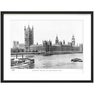 London, Houses Of Parliament 1908 by Francis Frith - Single Picture Frame Print