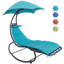Balancelle courbée en acier Lazy Daze Hammocks Capacité de poids, bleu ciel-507016264