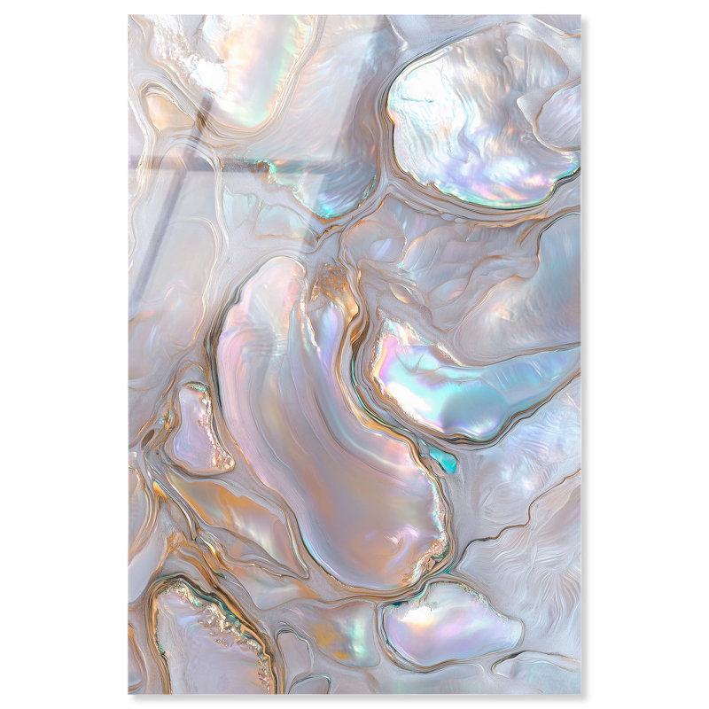 Décoration murale géode acrylique Fluid Preciousness III par Art Remedy, prête à être accrochée, H 24 po x l 16 po