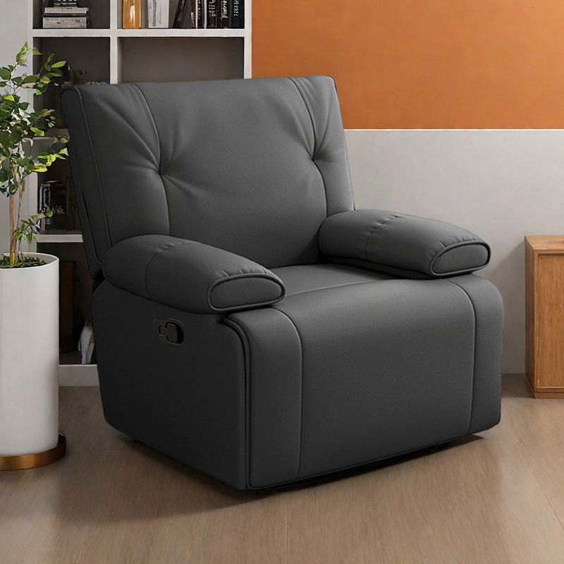 Fauteuil inclinable réglable en similicuir multifonctionnel, Noir