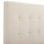 Grand lit plateforme tapissier capitonné beige