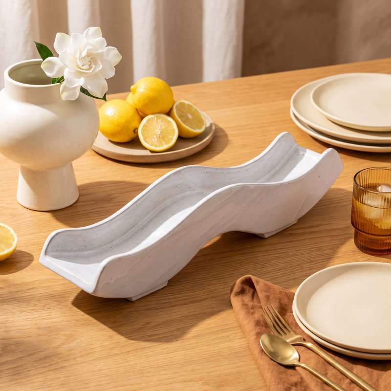 Joss & Main Meola Stoneware Egg Platter