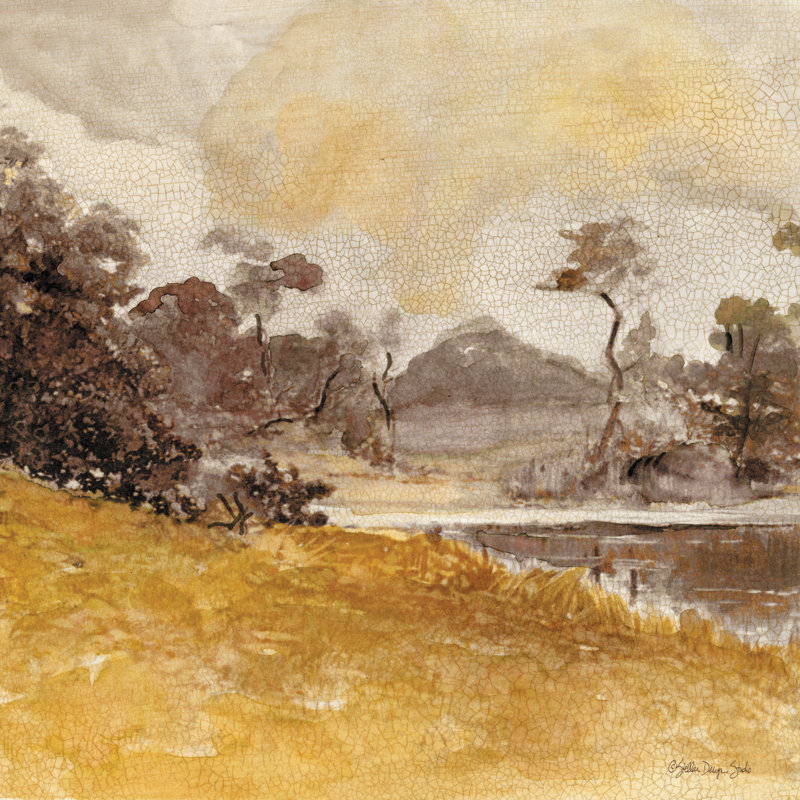 «Traditional Landscape 2» par Stellar Design Studio - impression, H 12 po x l 12 po, Non, Wrapped Canvas