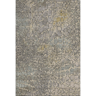 Premium Machine Washable Lukas AMF988 Squares Rug