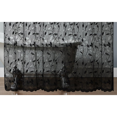 Toraino Floral Shower Curtain. Rustic Leaf Lace Shower Curtain