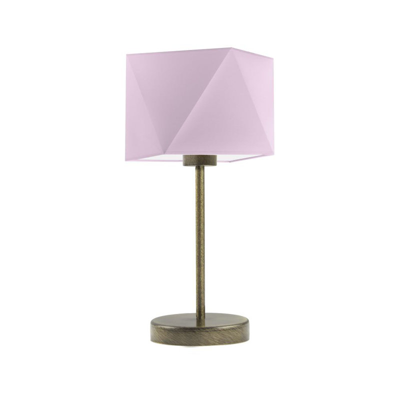 Denzal Metal Table Lamp, Old Gold, Light Purple