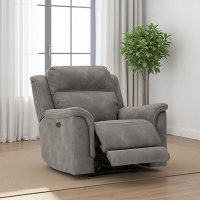 Fauteuil inclinable électrique Corbin, réglable, port USB, similicuir