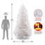 The Holiday Aisle® Dunhill Fir White Tree with Clear Lights-839235934