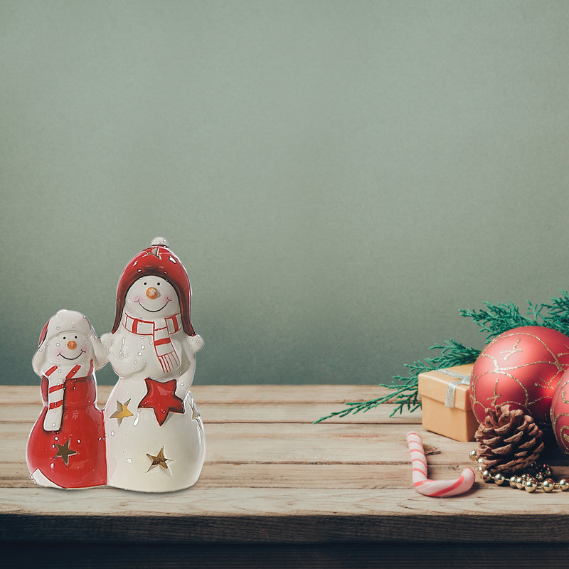 Figurine à DEL double bonhomme de neige