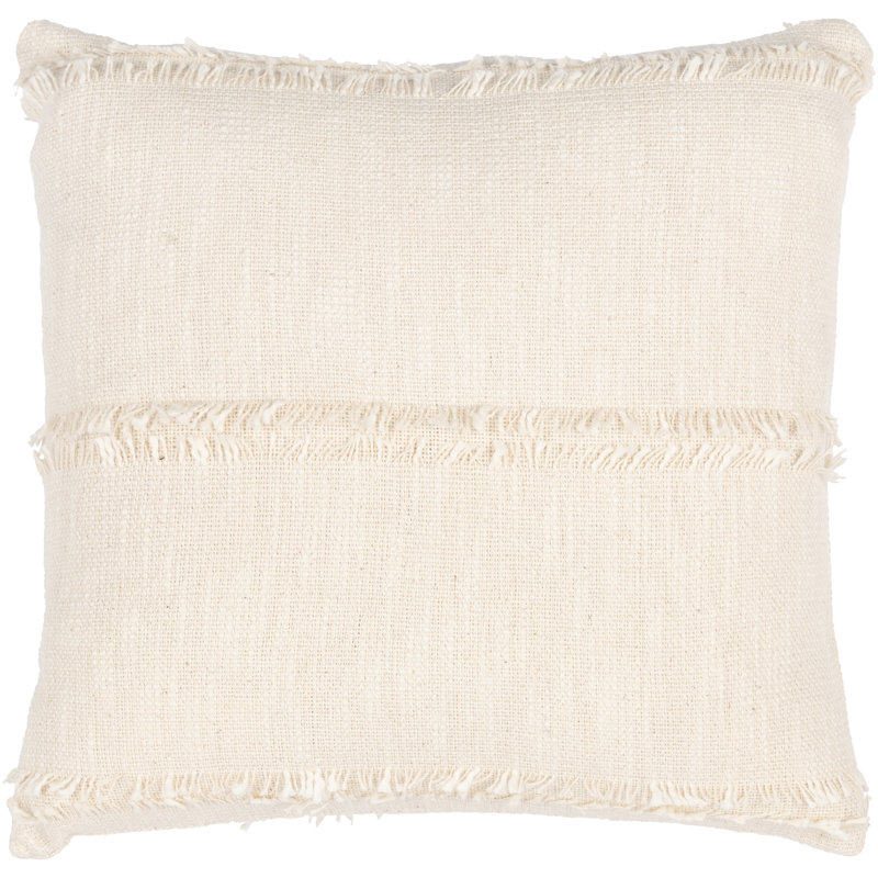 Striped Cotton Throw Pillow, 22" x 22"