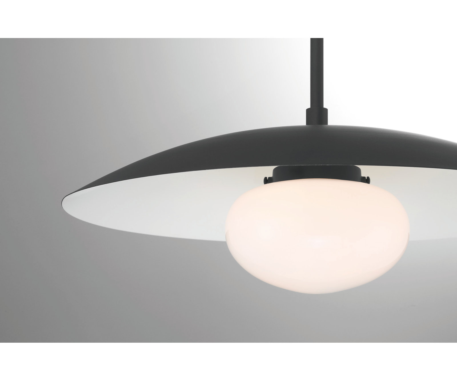 Del Single Light Metal Dimmable Pendant, Black