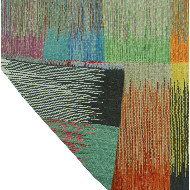 Modern Flatweave Hormizd Brown Rug