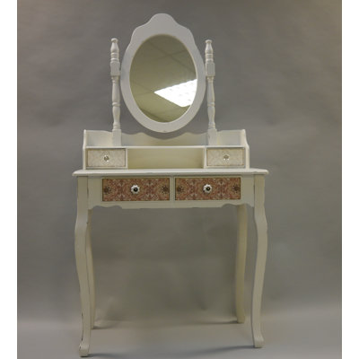 Paisley Dressing Table with Mirror