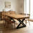 Modern Solid Wood Executive Desk, Industrial-Style Computer Desk