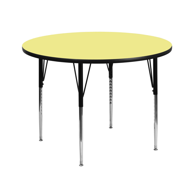 Table d'activité 42 po Goddard, Jaune, L 42 po x P 42 po x H 21,125 po à 30,125 po