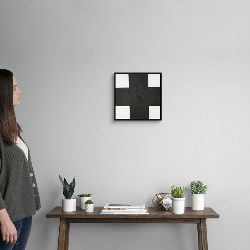 «Black Cross, c.1923» par Kazlair Séverinovitch Malevitch, reproduction sur toile, H 14 po x l 14 po x P 1,75 po, Cadre noir