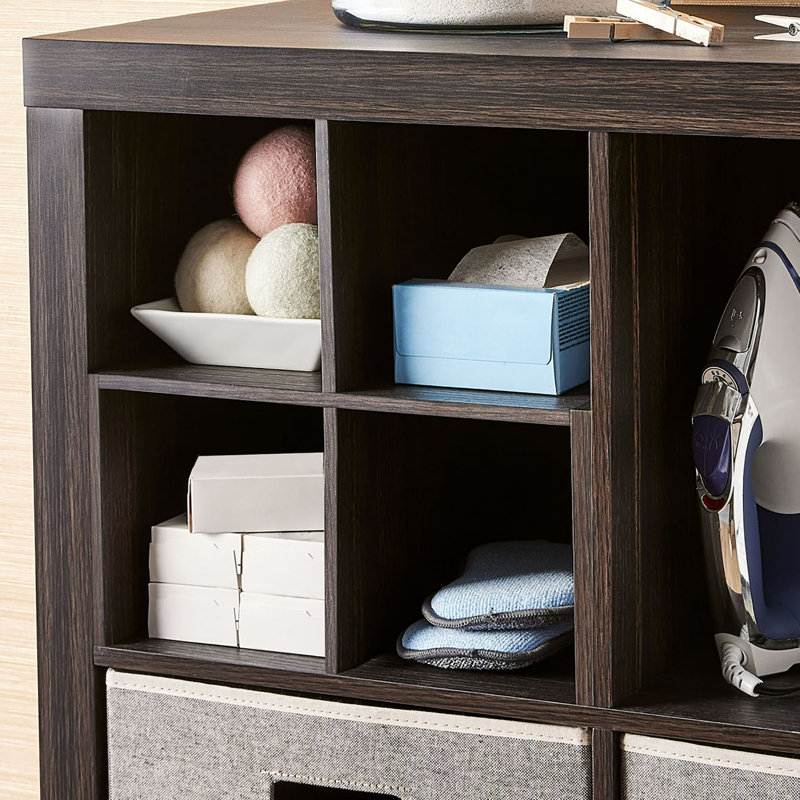 Quad Shelf Cube Organizer Insert, Tobacco Oak