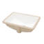 Lavabo de salle de bain en céramique avec trop-plein - encastré, moderne, élégant pour différents endroits, teinture sous plan 19,7 x 14, espaces multiples lisses