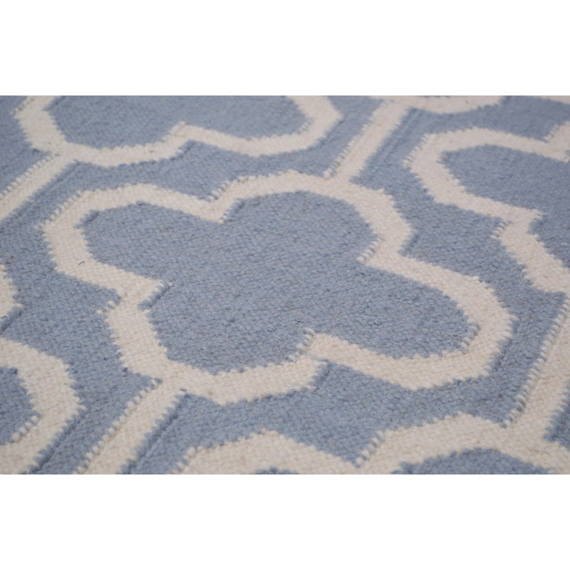 Penelope Geometric Wool Hand Woven Area Rug, Rectangle 140 x 200cm