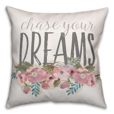 Floral Reversible Throw Pillow