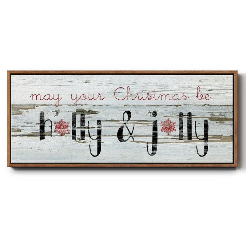 Holly & Jolly - toile encadrée, H 8 po x l 20 po