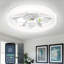 Ventilateur de plafond avec télécommande, température de couleur à 3 DEL, moteur CA silencieux à 6 vitesses, réglage de la minuterie, luminosité réglable-1676127062