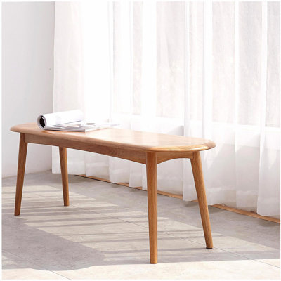 Natural Oak Wood for Dining Bench Table Bench for Living Room