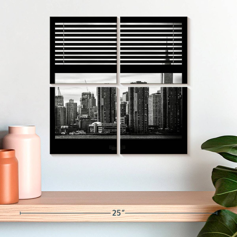 Window To New York, 18" H x 18" W