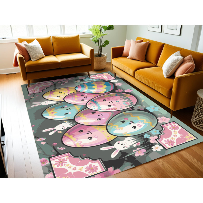Le tapis des Fêtes de Pâques Printemps Aisle®, Rectangulaire 8 pi x 12 pi