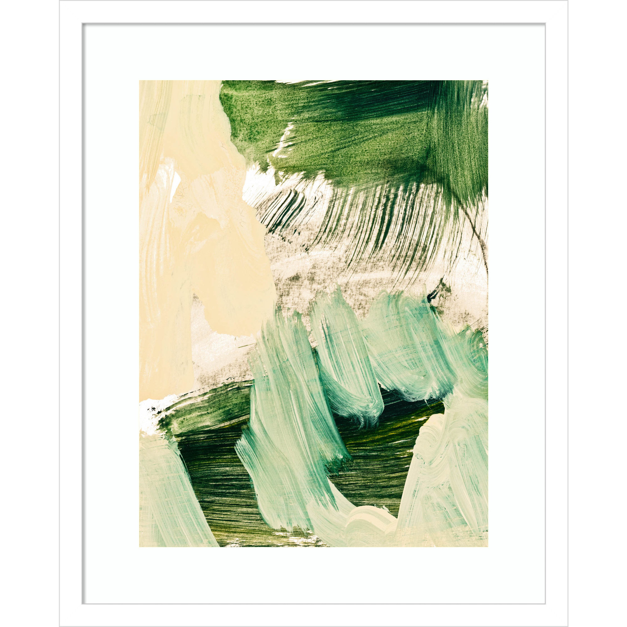 Minimalist Painting 09 by Iris Lehnhardt Wood Framed Wall Art Print, 21" H x 17" W, White Framed