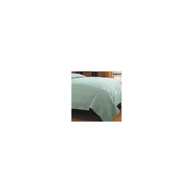 Classic Quilted Throw Blanket, Blue Stripe