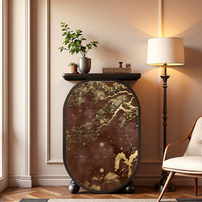 Console en bois massif 25,6 po Molinari