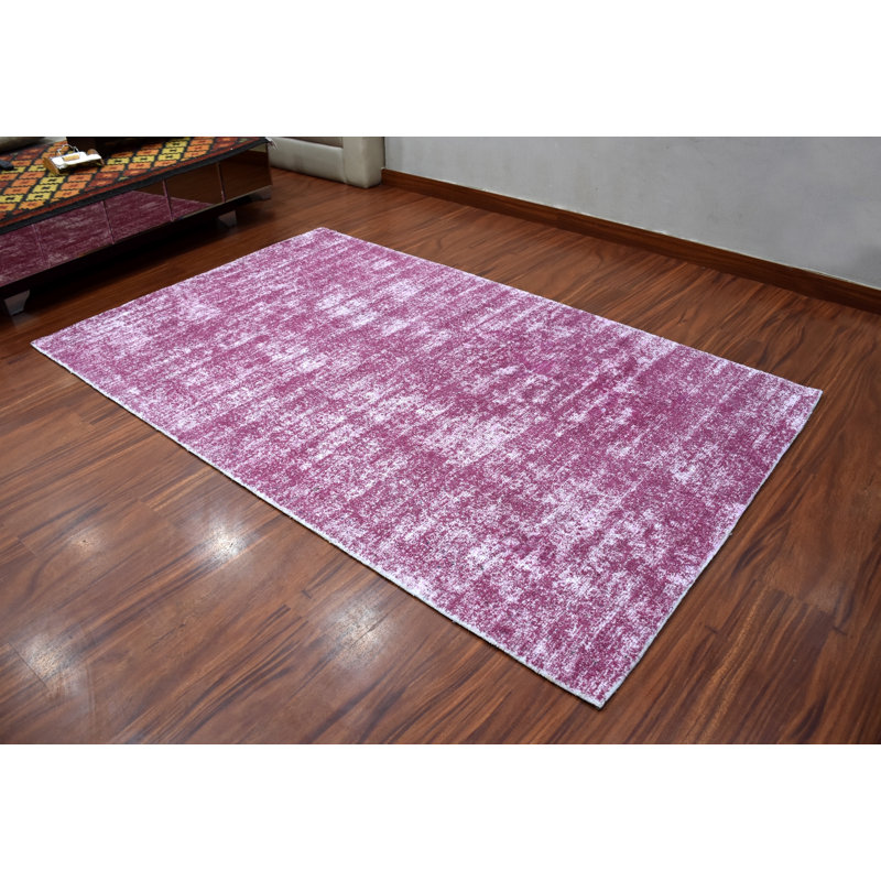 Indoor Rug, Rectangle 4' x 7', Pink 