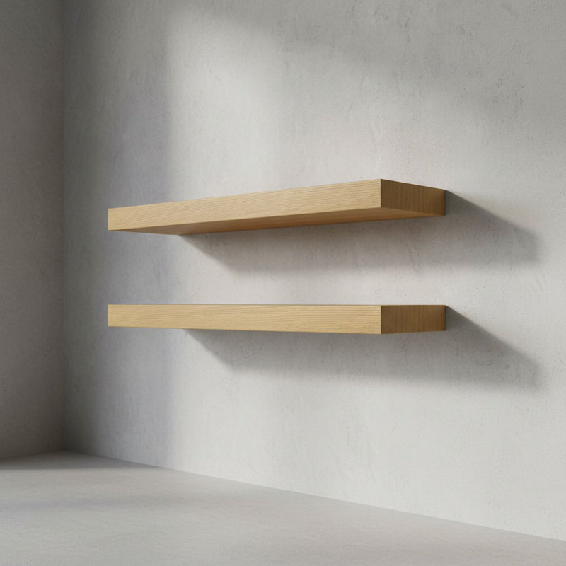2 Piece Wood Floating Shelf