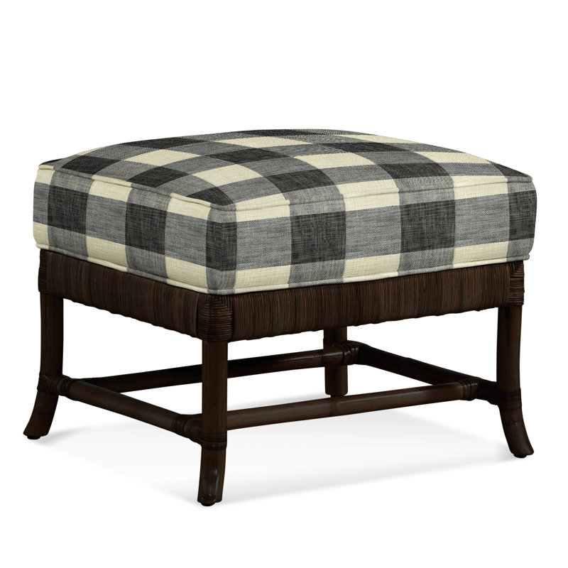 Lafayette Ottoman, Black Buffalo Check; 0120-81, Java