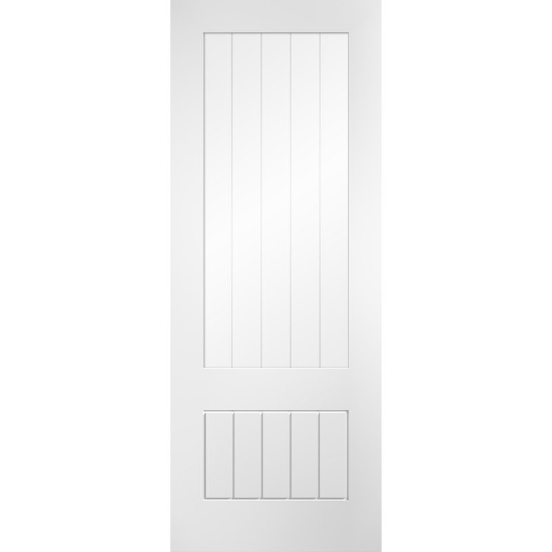 White Mexicano 3/4 Glazed Internal Door, 68.6cm x 198.1cm