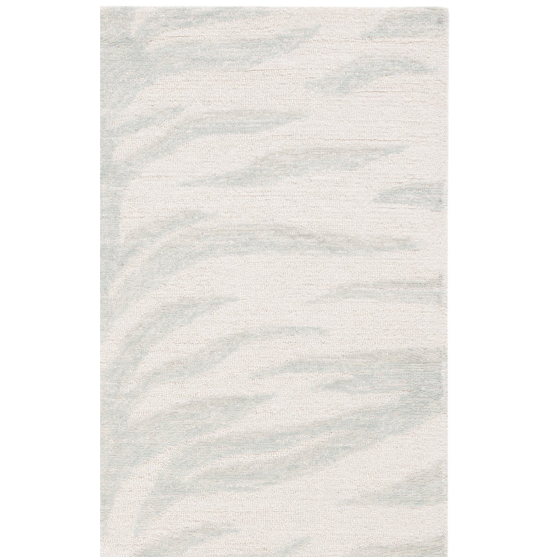 Jerramy Ebony Hand Tufted Wool Cotton Animal Print Rug in Ivory/Green, Runner 2'3" x 8'