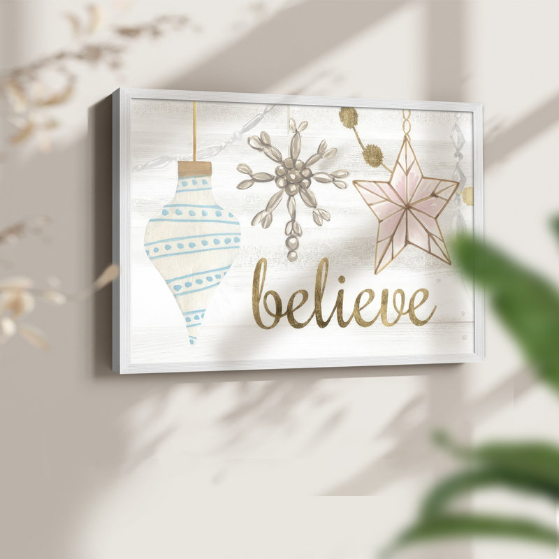 Collection Elegant Ornaments, impression encadrée - Restickable, H 11 po x l 14 po, Blanc