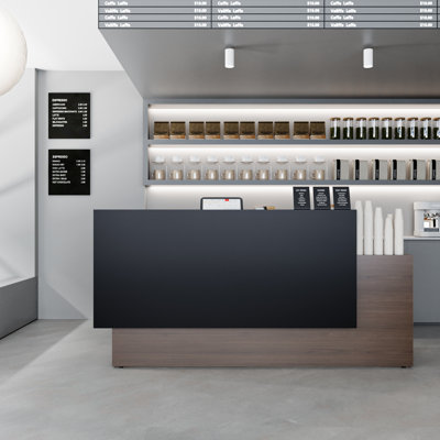 Modern Rectangle Reception Desk with Durable Laminate Finish