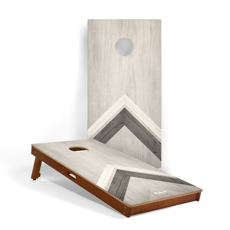 Silver Chevron Mahogany Pathfinder Cornhole Boards, 48" H x 24" W x 3" D