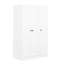 Armoire moderne 3 portes blanche avec tablettes polyvalentes pour la chambre à coucher - Rangement personnalisable