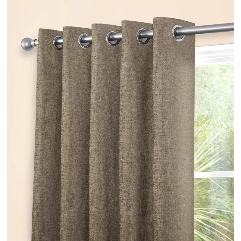 Room Darkening Single Curtain Panel, Brown